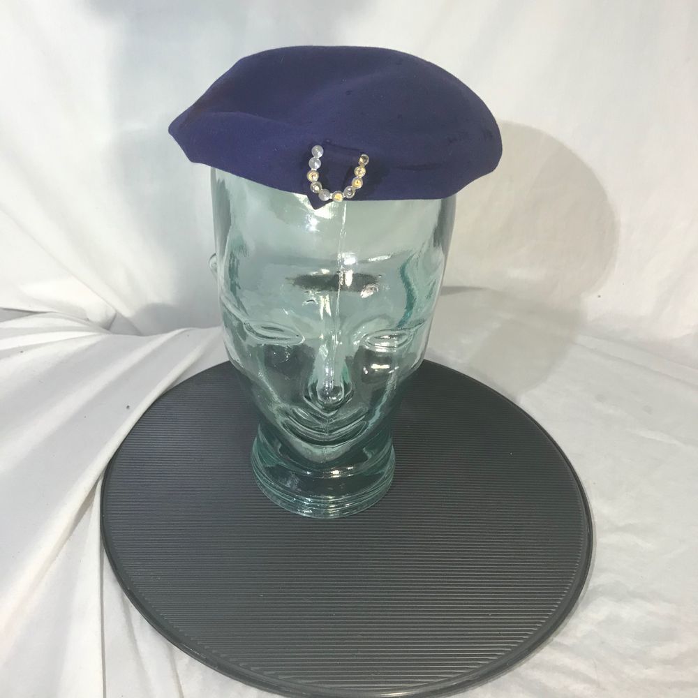 Vintage 1940's Gage Blue Beret Women Hat